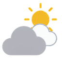 Half bewolkt